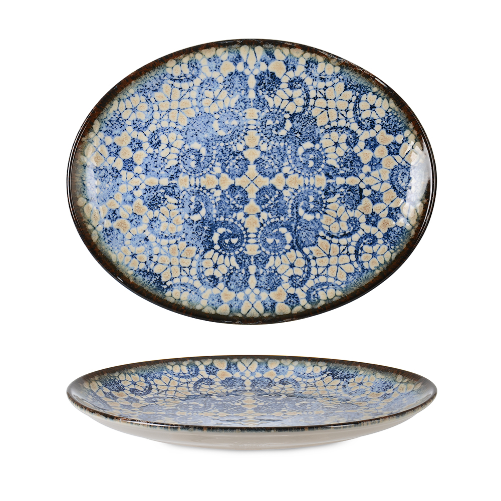 Ellips Bluet Oval Plate